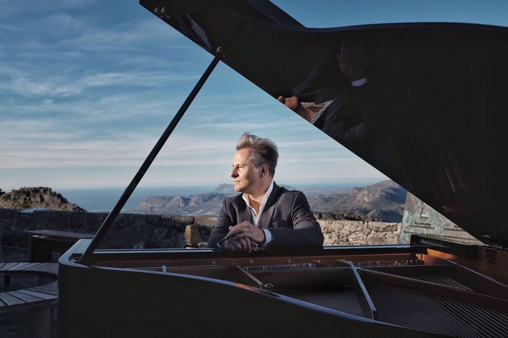 On top of Table Mountain: South African classical and jazz pianist, Charl du Plessis